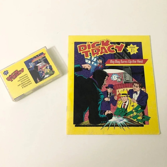 Vtg  1990 Dick Tracy Episode 1 Big Boy Turns Up The Heat Cassette Tape and Book - Picture 15 of 15
